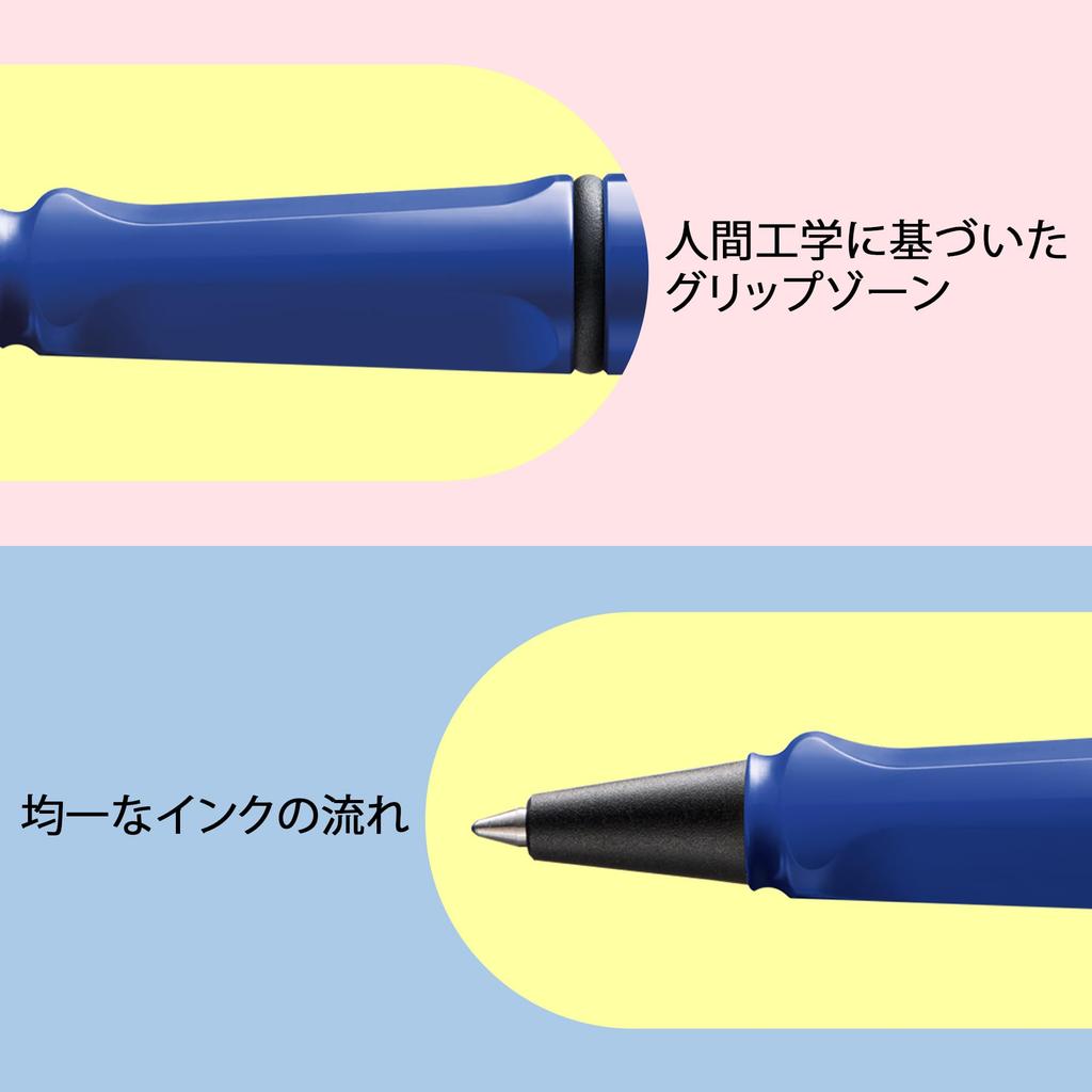 Синяя шариковая ручка LAMY Safari Эргономичная Средняя ширина линии Удобна для длительного письма Прочный пластик ASA В комплекте Черный стержень для шариковой ручки LAMY M63