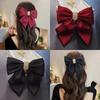 New Black Large Bow Hairpins Women Fashion Satin Ribbon Hair Clip Temperament Barrette for Girls Hair Accessories