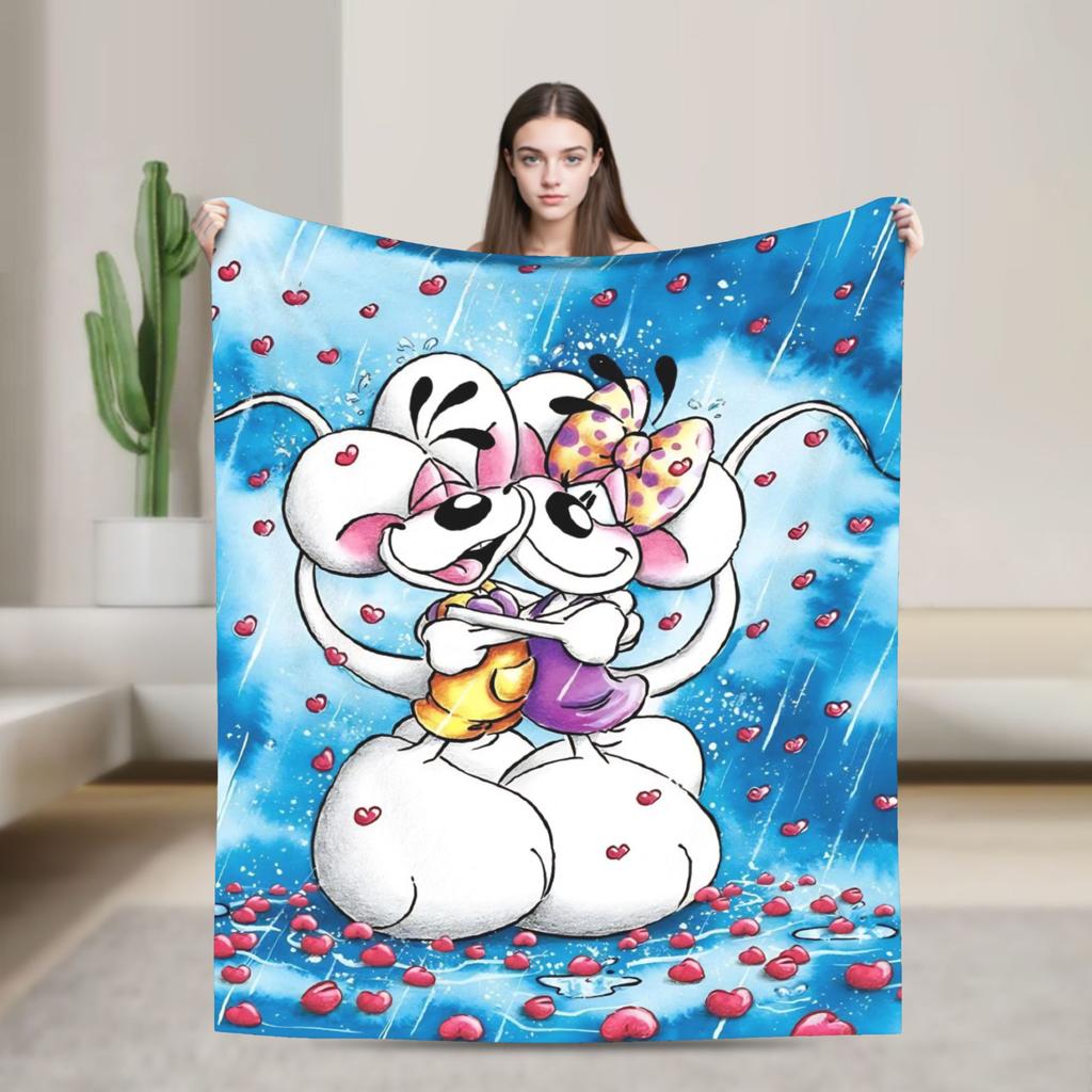 Пледы D-Diddles Фланелевые Diddl Мультяшные Мягкие Пледы для Постельного Белья Дивана Спальни Одеяло