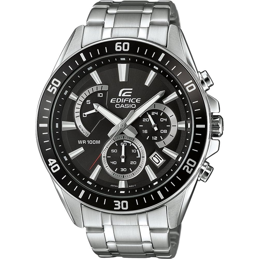 Мужские часы Casio Edifice EFR-552D-1A с хронографом, водонепроницаемость 100 м, нержавеющая сталь