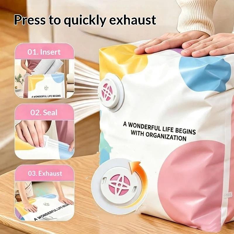 1Pc Thickened Vacuum Compression Bag, Transparent Quilt Vacuum Bag , Household Clothing Storage And Sorting Bag , Storage Bag