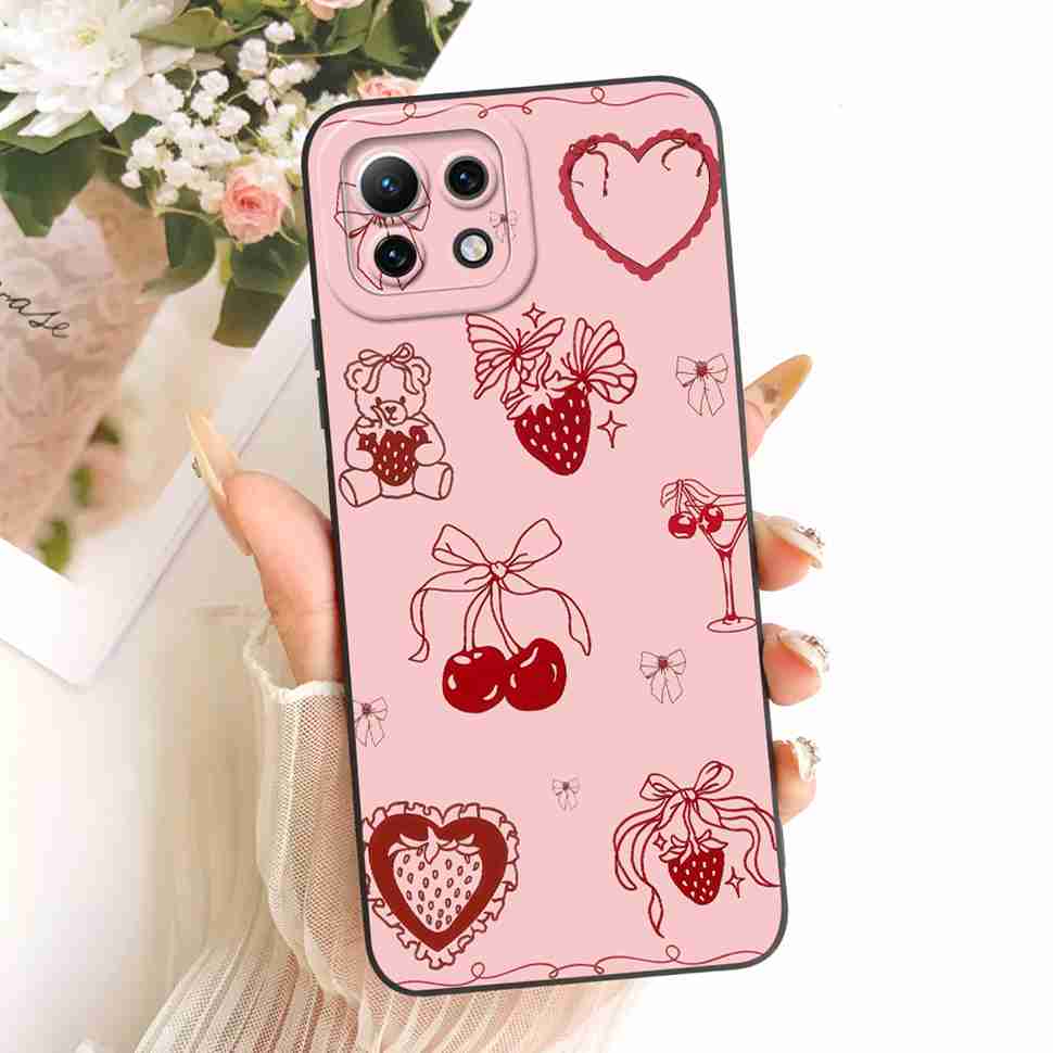 Case For Xiaomi Mi 11 11Lite 11 Lite Soft Phone Case Protection Luxury Animals Cat Dragon Back Cover For Xiaomi Mi11 Lite Capa
