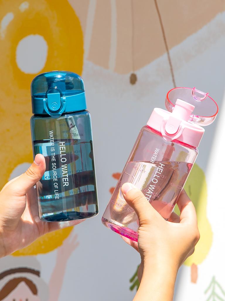 550 мл/18,6 унций прозрачная бутылка для воды стакан для воды для мужчин женщин студентов с фильтром и защитой от падения со шкалой спортивная портативная бутылка