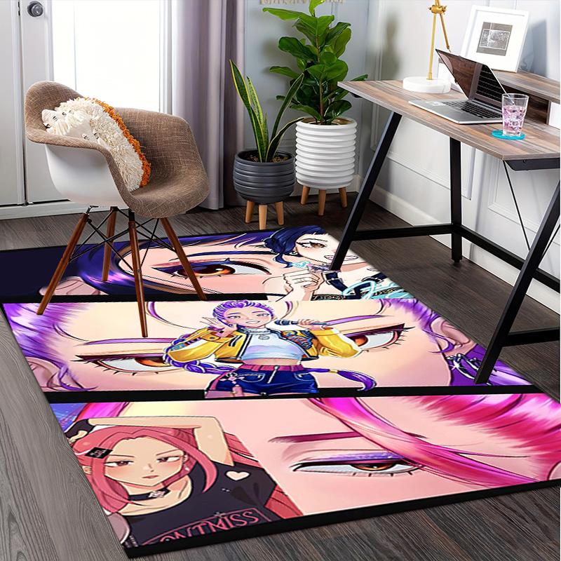 K-pop Girl Charming Anime Character Office Chair Mat: Perfect for Home Decor, Office Use, and Gifts - Suitable for Various Rooms!.122362a