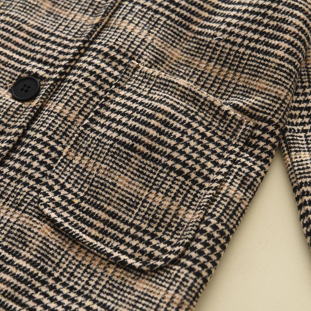 Toddler Children Clothing Spring Autumn Boys Woolen Coat Kids Medium and Long Jacket Infant Overcoat for 2 3 4 5 6 7 Years Old