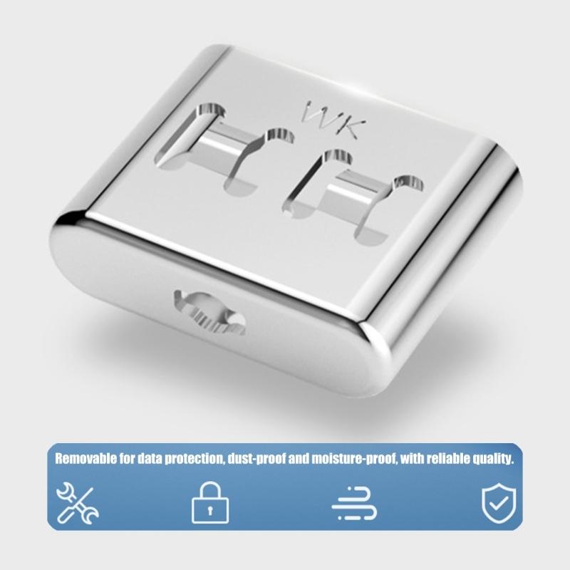 Замок для порта Type-C от кражи Блокираторы порта USB C Защита данных со съемным ключом-пломбой Металлическая конструкция, устойчивая к коррозии