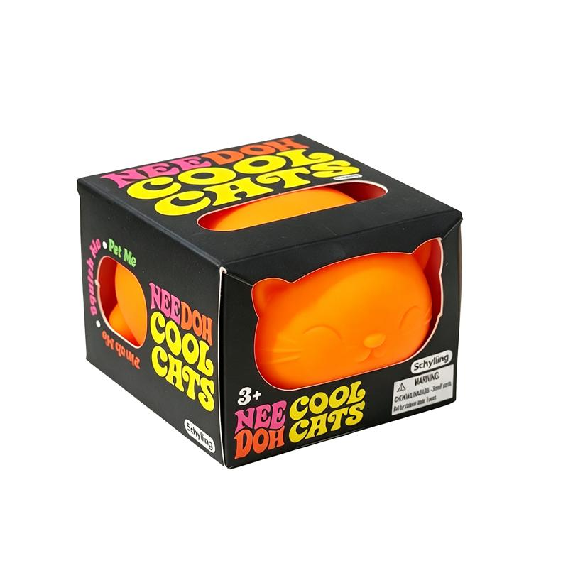 Needoh Cool Cats Funky Pup Сжимающая игрушка Мягкая, наполненная мукой, Быстро отскакивающая, В форме животного, Для снятия стресса, Для кончиков пальцев, Успокаивающая, Игрушка-непоседа