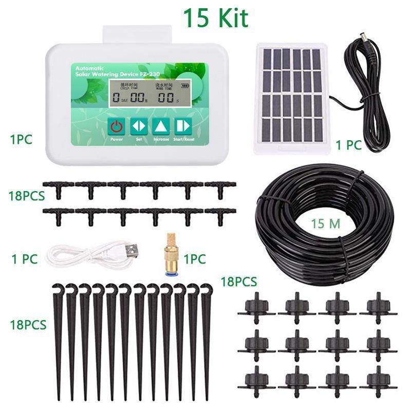 Солнечная энергия, автоматическое поливочное устройство, интеллектуальный таймер полива, водяной насос, ирригационная система, комплект системы полива сада, капельное дождевание в горшках