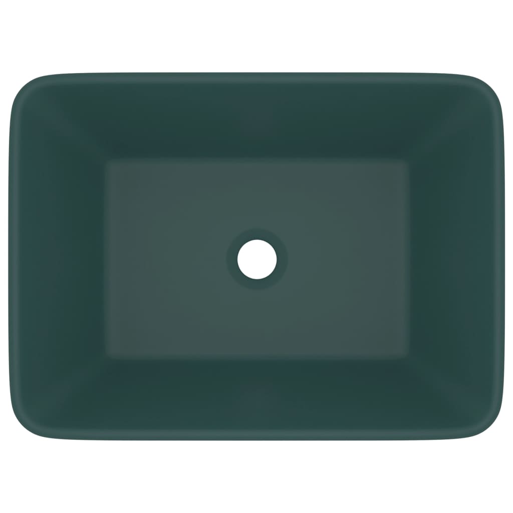 Luxus Washbasin Matte Dark Green 41 x 30 x 12 cm Ceramic