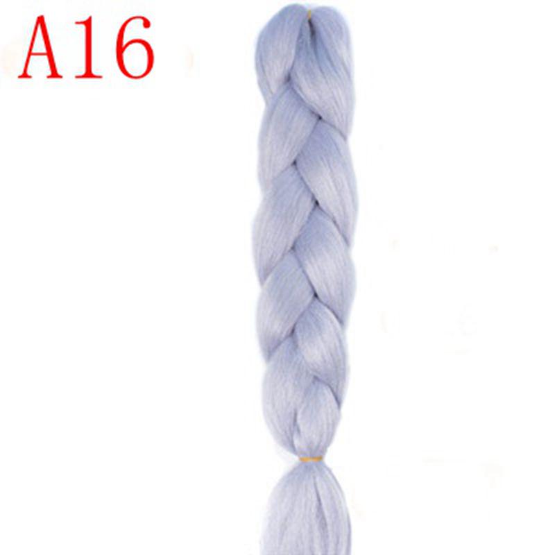 Ombre Hair Jumbo Braids Волосы Синтетические наращивания волос для женщин Розовый Красный Синий 102 Доступных цвета