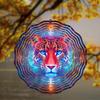 3D Metal Wind Spinner with Starry Sky and Leopard Design Kinetic Art Decor for Indoor Outdoor Garden Room Decor No Power Needed Hanging Gift