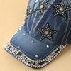 Fashion Adjustable Denim Baseball Cap Bow Sun Protection Peaked Cap Versatile Breathable Sun Hat Outdoor