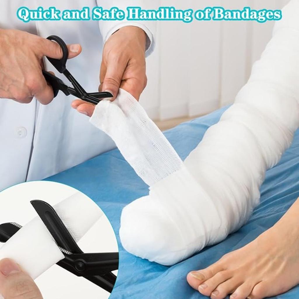 2 Pcs Stainless Steel Medical Scissors Bandage Scissors Trauma Shears Emergency Response Shears with Carabiner Surgical Scissors for EMT Nurse Doctor