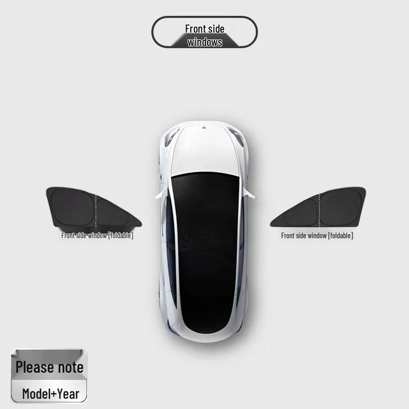 Tesla ModelY Camping Privacy Sunshade Curtains for Side Windows - Blackout & Insulation