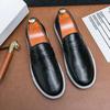 Роскошные мужские повседневные кожаные туфли без застежек, мужские классические британские пенни-лоферы, мужские уличные мокасины, туфли на плоской подошве для вождения