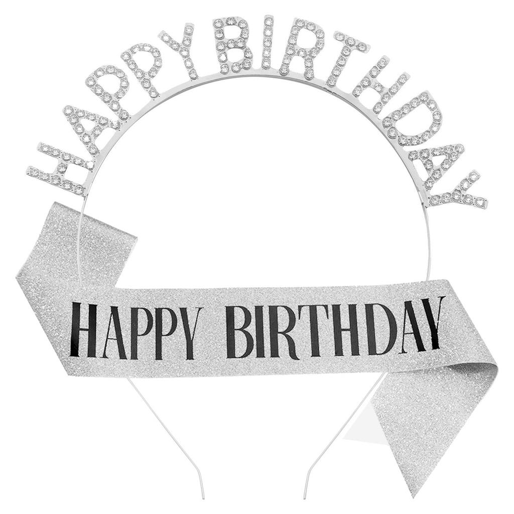 Birthday Celebration Headband, Hair Clip, Sash, and Baking Gift Set - Perfect Photo Props and Decorations for Girls