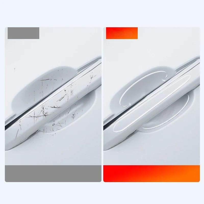 AABKW1 8Pcs Car Door Handle Sticker Transparent Anti-scratch Protective Strip For Porsche Panamera Macan Boxster Cayman Cayenne 911 718