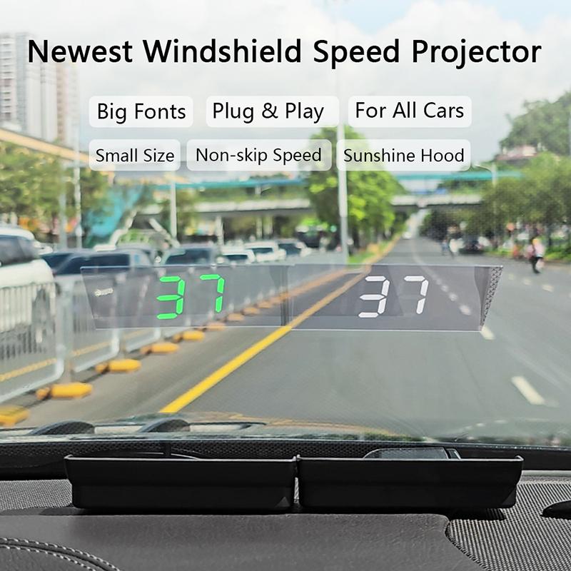 Автомобильный цифровой спидометр Head Up Display Транспортные средства Датчик скорости Hud Проектор на лобовое стекло для грузовиков GPS Помощь вождению Инструмент