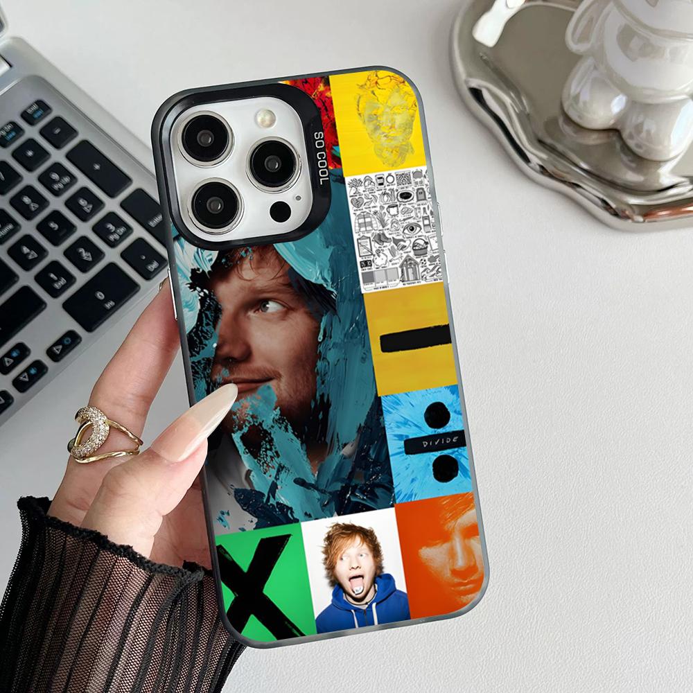 Чехол для телефона E-Ed S-Sheeran Hot Singer Матовый Цветной Серебристый Для Iphone 17 16 15 14 Pro 13 12 Air Plus 11 7 8 Max Роскошная Крышка