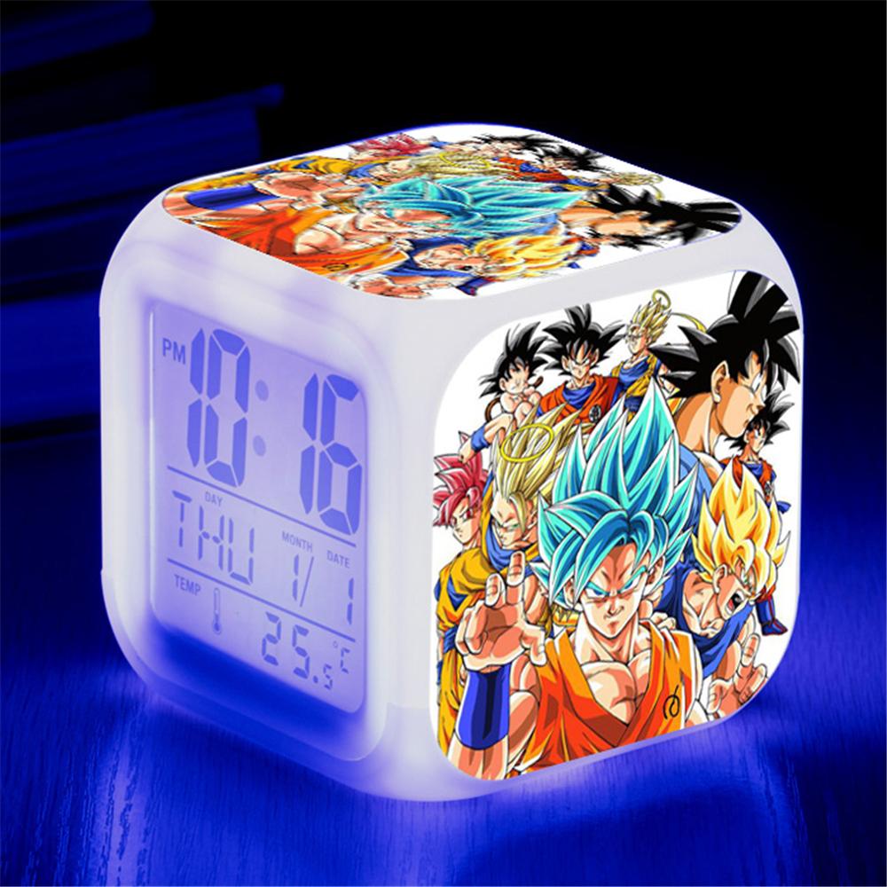 Аниме Dragon Ball Z Часы Супер Сайян Сон Гоку Гохан Чичи Видел Веджета Тракс Бульма Гогета Ямча Будильник Фигурка Игрушки
