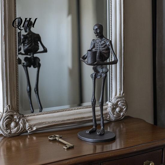 Skeleton Hand Candle Holder Halloween Holder, Gothic Resin And Standing Candlestick Holders for Table Mantel Decor For