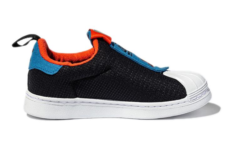 Adidas Originals Superstar Collection 360 X C Comfortable Low top Kids' Skateboarding Shoes Black Orange Q46510