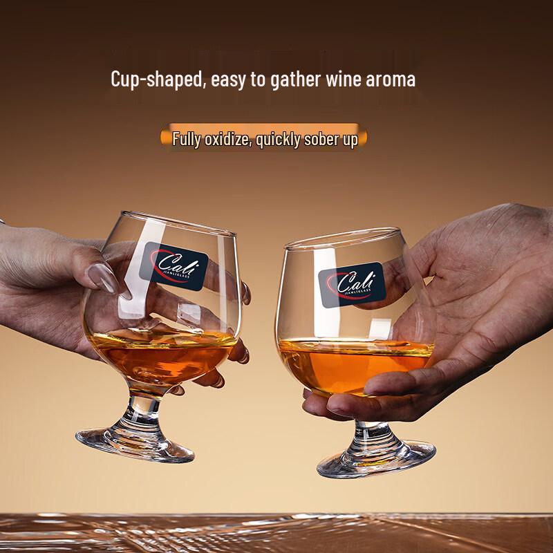 ZISIZ Crystal Glass Brandy Snifter Set