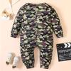 1-24 месяца Детский комбинезон с камуфляжным принтом и длинными рукавами для мальчиков