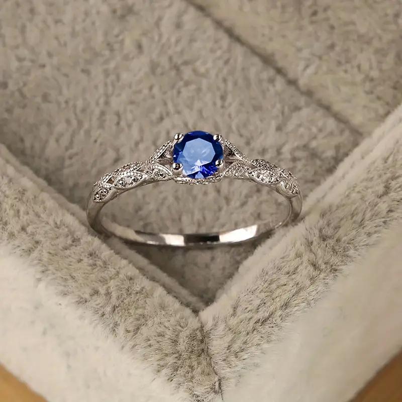 Light Luxury Style Cubic Zirconia Women's Ring In Europe and America Simple Fashion Temperament Ring