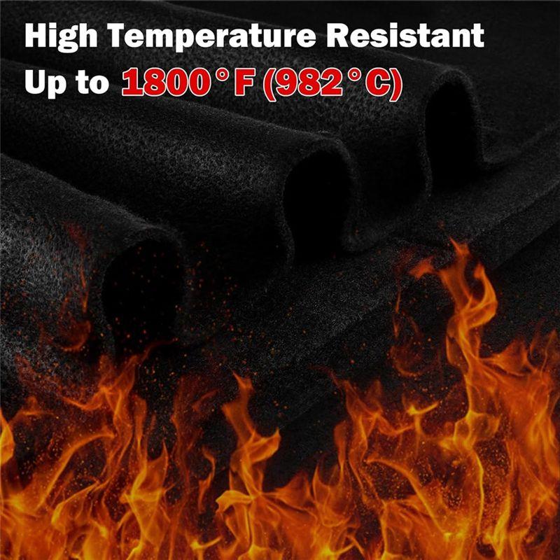 AEE2-Carbon Felt Welding Blanket Fireproof 2 Packs 12 X 27Inch 1800℉ High Temp Insulation Pad, Brazing Heat Shield Mat