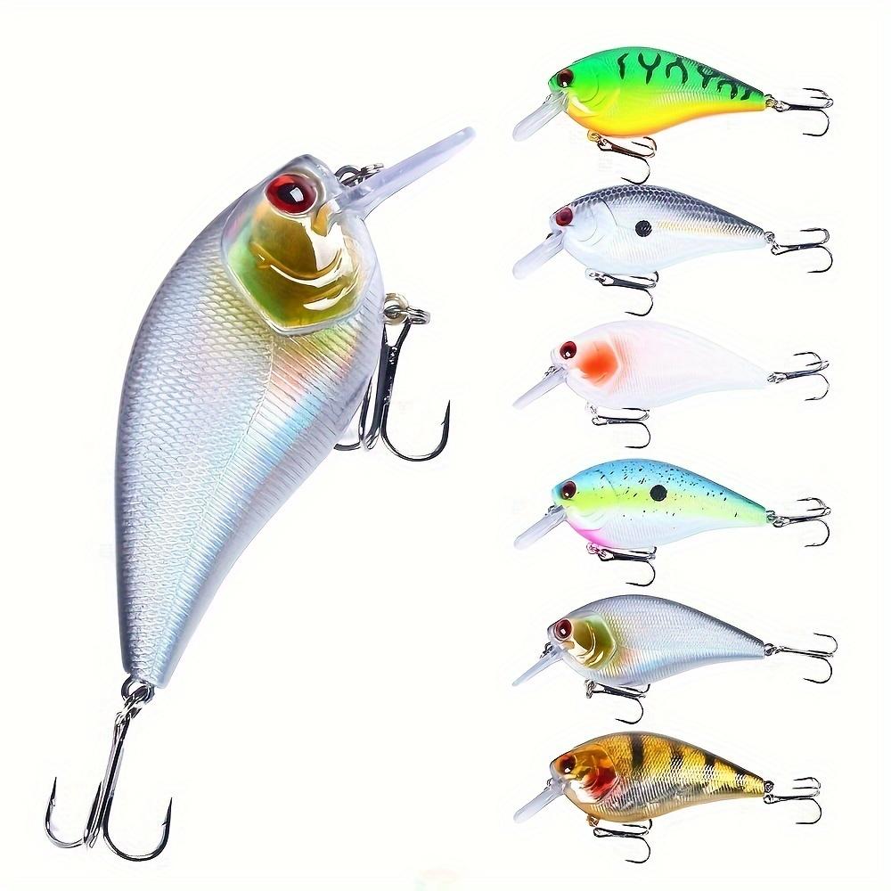 6pcs Artificial Wobbler Shallow Diving Crankbait - Catch More Bass & Pike with Hard Bait Fishing Lure!