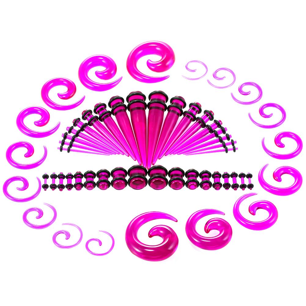 Серьги Bluelans, растягивающиеся, расширяемые, 1,6-10 мм, акриловые заглушки для ушей, конус для пирсинга, 54 шт., ювелирные изделия