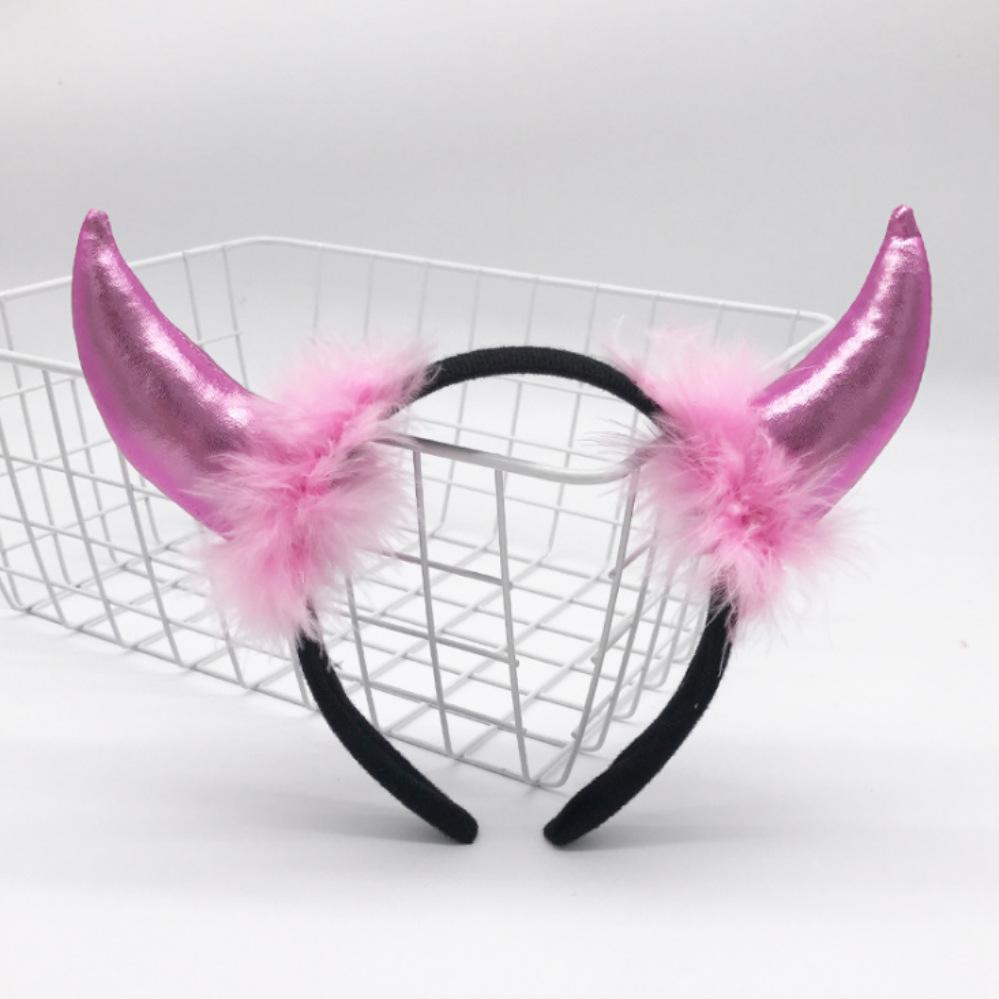 Goth Devil Headband Horns Children Headbands Halloween Party Adults Decorations