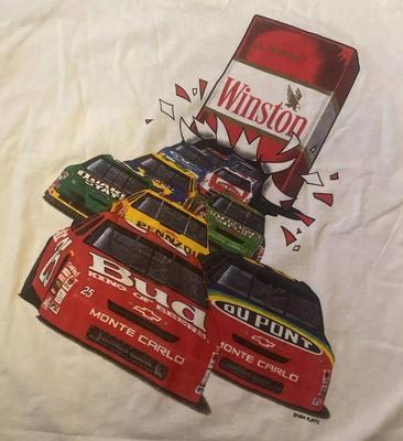 Унисекс футболка Хлопок Оверсайз Большой размер NASCAR Winston Cup Новая без бирки 1994 Карман Ретро Винтаж Футболка Подарок Фанатам