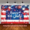 2D Watercolor USA Flag Background for Fourth of July Outdoor BBQ Party Decoration