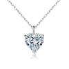 S925 Sterling Silver Love Zircon Necklace Cross-border December Birthstone Ladies Sterling Silver Pendant Necklace