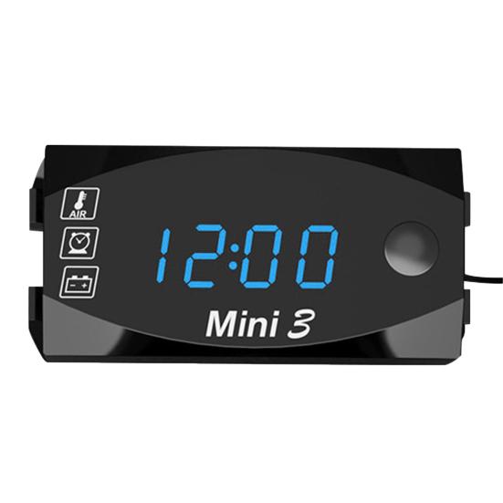 3 в 1 электронные часы, универсальные мотоциклетные вольтметр, термометр, дисплей для часов