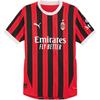 AC Milan Series SS24 Цветной блок Удобный модный круглый вырез с коротким рукавом Футбольный трикотаж Мужские топы Красный 774949-01