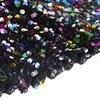 Rebower Iridescent Sequin Velvet Shimmer Sparkle Shiny Fabric for Dress Linen Birthday and Home 1 Multicolor Fabric, Backdrops, Parties, Decorations,