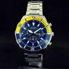 Б/у [BULOVA] Bulova/Мужские часы/Стильные/Хронограф/Крайне редкие/Для мужчин/Желтое золото.Серебристый.Синий цвет/Товар с витрины специальная цена