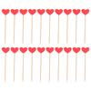 20pcs Poplar Skewers Delicacy Red Durability Cute DIY Easter Decoration for Birthday Party Wedding