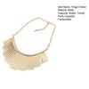 Sparkling Bars Choker Metallic Necklace Bib Chunky Collar Fringe Necklace Metal Tassel Punk Jewelry for Women