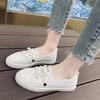 Fashion Women's Genuine Solid Color Simple Versatile Sports Shoes 2024 Spring and Autumn Casual Lace-Up Flat Comfortable Low-top Shoes