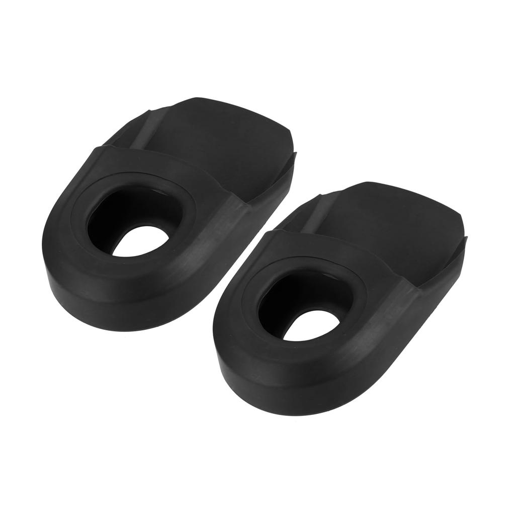 BULLSPANN Soft Plastic Bicycle Cycling Crank Boot Protector Mountain Bike Sleeve Crank Arm Cover Protection Black 2pcs
