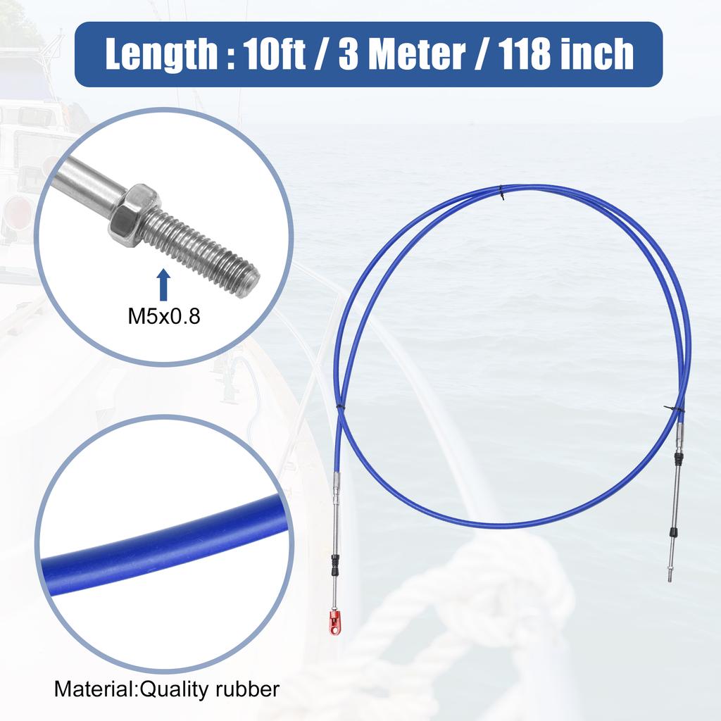 Motoforti 1-2 шт. 10 футов - 24 фута Морской тип 3300/33C Кабель дистанционного управления газом и реверсом с вилкой для подвесного двигателя Yamaha