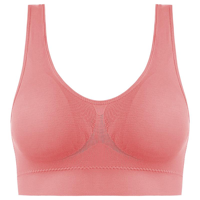 Women Sport Yoga Bras Plus Size Seamless Brassiere Breathable Wire Free Bralette Underwear Comfortable Active Removeable Padded
