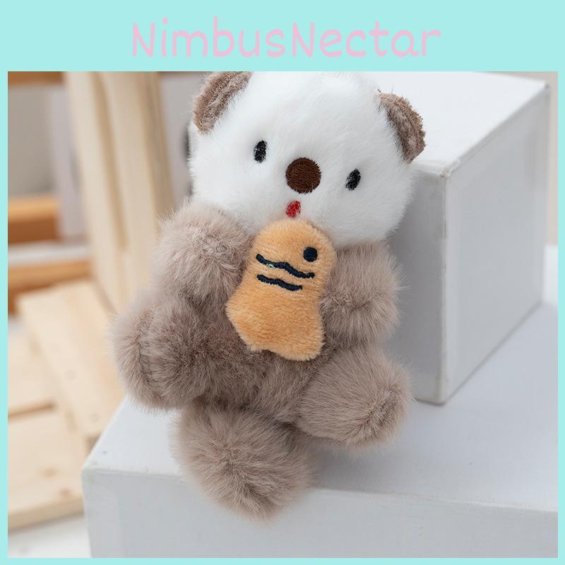 Soft Sea Otter Plushie With Long Fur Pp Cotton Filling Stuffed Animal Kids For