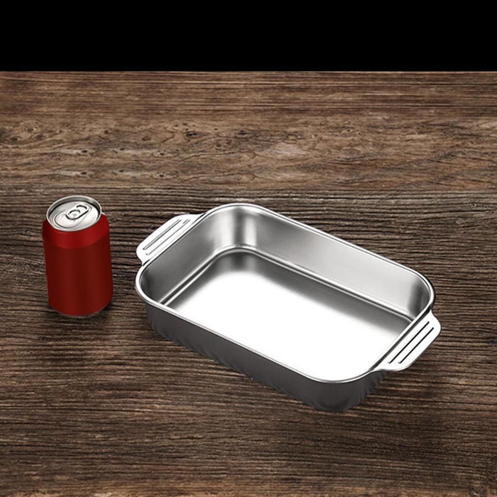 Сковорода для жарки рыбы, прямоугольная с ручками, матовая поверхность, изысканная поделка, прочная ржавчина