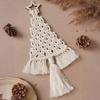 Yousheng Cotton Rope Christmas Hanging Ornament Bohemia Hand Woven Wall Hanging Decoration with Wood Beads for Christmas Home Door