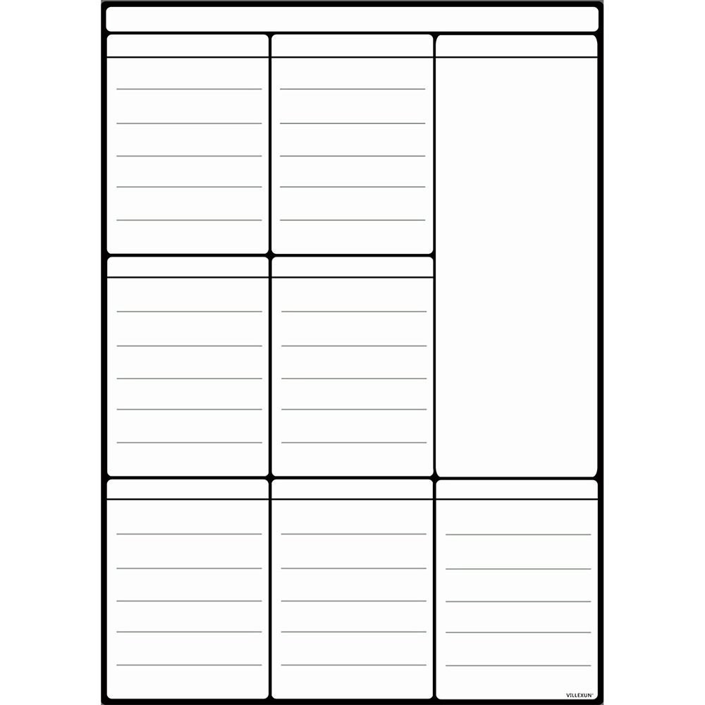 Reusable A3 Whiteboard Calendar Erasable Soft Magnetic Fridge Calendar Weekly Calendar Memo  School